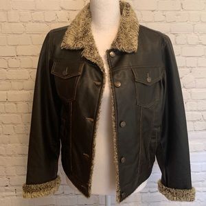 Rampage Leather and Fur Jacket